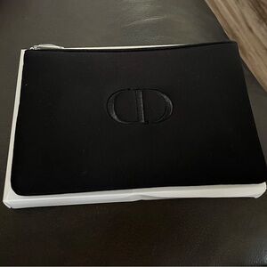 Dior Black Zippered Clutch